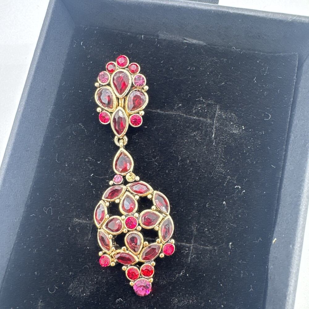Single Replacement Monet Vintage Drop Earring - Bohemian Garnet Style